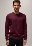 STREET ONE MEN Strickpullover mit Rundhalsausschnitt Dunkelrot/Bordeaux