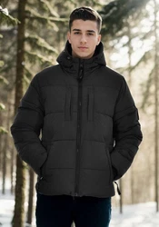 Alessandro Salvarini Winterjacke ASKelvin Grau/Dunkelgrau/Schwarz