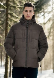 Alessandro Salvarini Winterjacke ASKelvin Grau/Braun/Beige/Khaki/Dunkelgrau