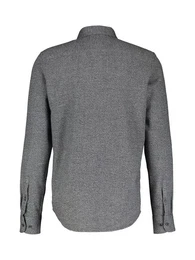 Langarmhemd Baumwollhemd mit Button-down-Kragen