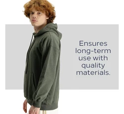 KIGILI Herren Kapuzen-Sweatshirt Regular Fit Dunkelgrün/Khaki/Grün