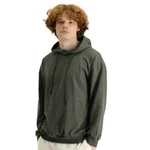 KIGILI Herren Kapuzen-Sweatshirt Regular Fit Dunkelgrün/Khaki/Grün