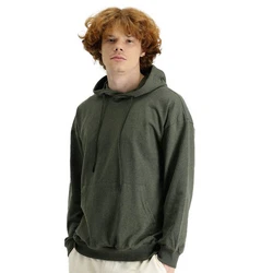 KIGILI Herren Kapuzen-Sweatshirt Regular Fit Dunkelgrün/Khaki/Grün