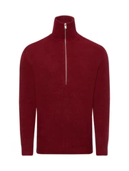 Drykorn Strickpullover Troyer MANUELO (10) Dunkelrot/Bordeaux