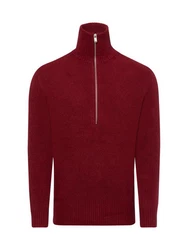 Drykorn Strickpullover Troyer MANUELO (10) Dunkelrot/Bordeaux