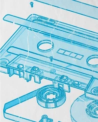 style3 T-Shirt Tape Kassette 3D turntable 