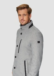 s.Oliver Langmantel Sportiver Kurzmantel mit fixiertem Insert Grau/Hellgrau