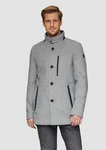 s.Oliver Langmantel Sportiver Kurzmantel mit fixiertem Insert Grau/Hellgrau