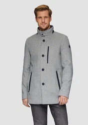 s.Oliver Langmantel Sportiver Kurzmantel mit fixiertem Insert Grau/Hellgrau