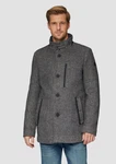 s.Oliver Langmantel Sportiver Kurzmantel mit fixiertem Insert grau / schwarz