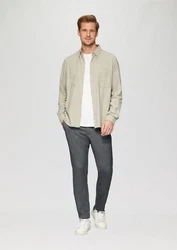 s.Oliver Stoffhose Regular Jog-Chino Grau/Hellgrau/Weiß