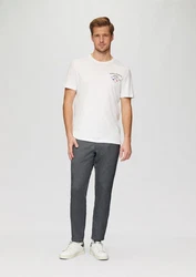 s.Oliver Stoffhose Regular Jog-Chino Grau/Hellgrau/Weiß
