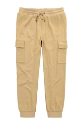 Men Plus Cargohose Cargo-Jogginghose Elastikbund Khaki/Braun/Beige