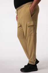 Men Plus Cargohose Cargo-Jogginghose Elastikbund Khaki/Braun/Beige