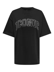 ONLY Kurzarmhemd T-Shirt Riri Regular Fit Schwarz