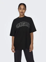 ONLY Kurzarmhemd T-Shirt Riri Regular Fit Schwarz