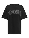 ONLY Kurzarmhemd T-Shirt Riri Regular Fit Schwarz