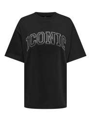 ONLY Kurzarmhemd T-Shirt Riri Regular Fit Schwarz
