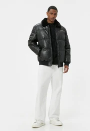 Lederimitatjacke Kunstleder Slim