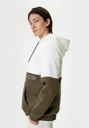 Kapuzensweatshirt Kapuzenkragen Mit Farbblock