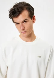 Sweatshirt Rundhalsausschnitt Mit Aufdruck