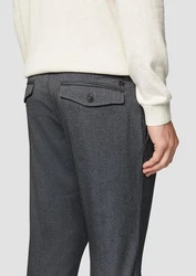 s.Oliver Stoffhose Regular Chino mit Webstruktur Weiß/Creme/Grau