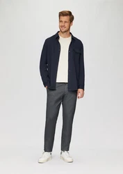 s.Oliver Stoffhose Regular Chino mit Webstruktur Weiß/Creme/Grau