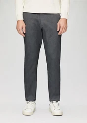 s.Oliver Stoffhose Regular Chino mit Webstruktur Weiß/Creme/Grau