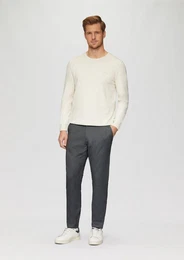 Stoffhose Regular: Chino mit Webstruktur