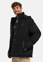 Indicode Winterjacke INOlime Schwarz/Dunkelgrau
