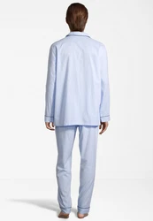 seidensticker Pyjama Web (Set, 2 tlg) Hellblau/Blau