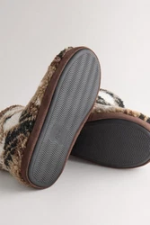 Next Segelschuhe Hausstiefel Braun/Lila/Beige/Türkis