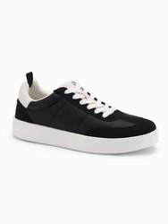 OMBRE Herren-Sneaker mit klobiger Sohle Schwarz/Weiß
