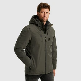 Outdoorjacke Semi long jacket STEARPACKER Ottoman mit Kapuze