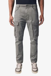 Next Slim Fit Cargohose mit Stretch und Reißverschluss Khaki/Dunkelgrün/Hellgrau/Grau