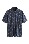 Next Poloshirt Polo-Shirt im weihnachtlichen Print Blau