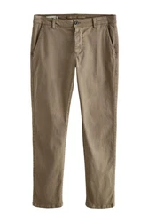 Next Stoffhose Slim Fit Chinohose mit Gürtel Khaki