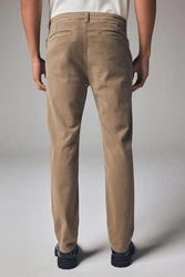 Next Stoffhose Slim Fit Chinohose mit Gürtel Khaki