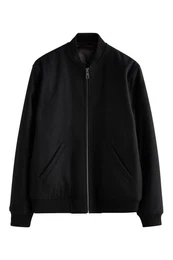Bomberjacke Wattierte Bomberjacke mit Wolle (1-St)