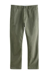 Next Chinohose Straight Fit Dunkelgrün/Khaki