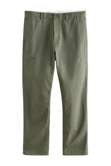 Next Chinohose Straight Fit Dunkelgrün/Khaki