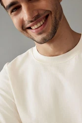 Next Langarmshirt Relaxed Fit Weiß/Khaki/Beige/Creme