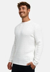 Kronstadt Strickpullover KSCable Weiß/Creme
