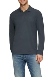 s.Oliver Polo-Shirt mit Logo Stickerei Dunkelblau/Dunkelgrau/Blau/Grau