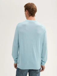 TOM TAILOR Strickpullover Hellblau/Blau/Türkis