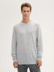 TOM TAILOR Strickpullover Grau/Silber/Hellgrau