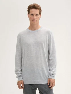 TOM TAILOR Strickpullover Grau/Silber/Hellgrau
