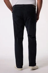 Men Plus Chinohose 5-Pocket Straight Fit Dunkelblau/Schwarz