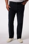 Men Plus Chinohose 5-Pocket Straight Fit Dunkelblau/Schwarz