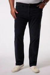 Men Plus Chinohose 5-Pocket Straight Fit Dunkelblau/Schwarz